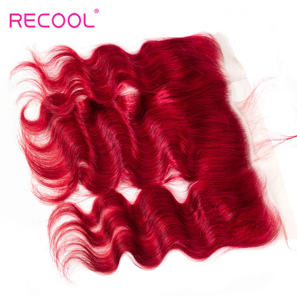Recool волосы бразильские тела Кружева Закрытие фронтальные Омбре цвет 13*4