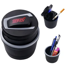 Портативный светодиодный пепельница для автомобиля и грузовика, пепельница для автомобиля, синий светодиодный светильник, Бездымная пепельница, сигарета для SUBARU WRX, эмблема STI