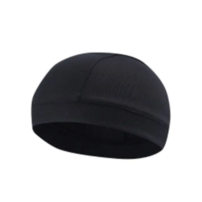 Unisex Motorcycle Riding Helmet Inner Hood Quick Dry Hat Breathable Sports Cap G99D - Цвет: Black