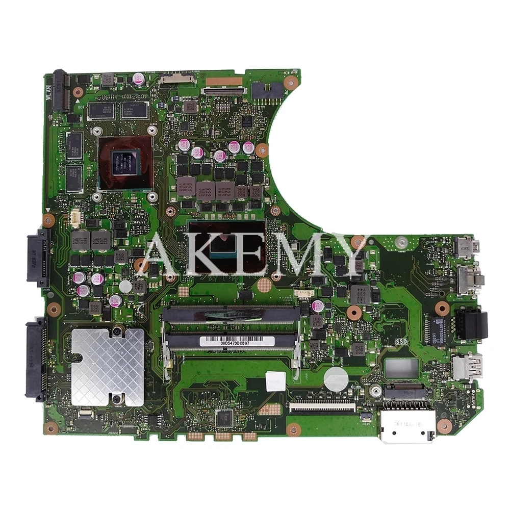Akemy N552VX материнская плата для ASUS N552VX N552V N552 материнская плата для ноутбука N552VX материнская плата I5-6300HQ GTX950M/2G
