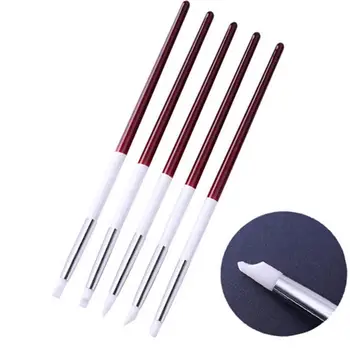 

5Pcs Silicone Head Nail Art Sculpture Carving Pen Shaping Painting Brushes