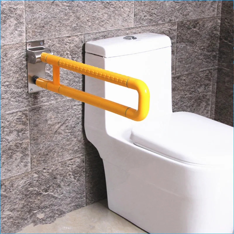 60cm Yellow and white stainless steel toilet safety bars,safety bars