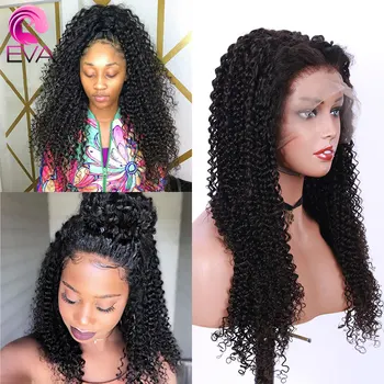 

Eva Hair Kinky Curly Full Lace Human Hair Wigs For Black Women 150% Glueless Pre Plucked With Baby Hair Brazilian Remy Hair Wigs