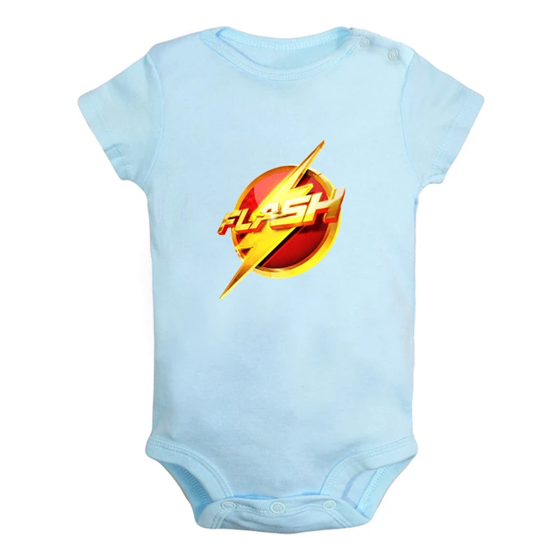 Комплект одежды для новорожденных мальчиков и девочек с принтом «Flash Barry Allen», «Sorry I'm Late», «Sorry I'm Late», комбинезон с принтом, боди для младенцев, хлопковые комплекты - Цвет: JcBaby2103BLD