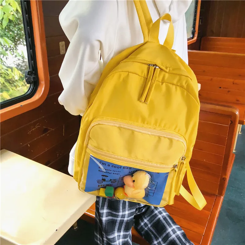 INS/хипстерский рюкзак в японском стиле в студенческом стиле для женщин, мягкий рюкзак для девочек с милым сердечком, школьный рюкзак