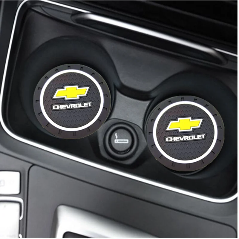 2 uds coche taza de agua titular de la botella de Anti-slip Pad Mat para Chevrolet Captiva Colorado Cruze chispa Chevrolet Malibu, Trax estilo de coche