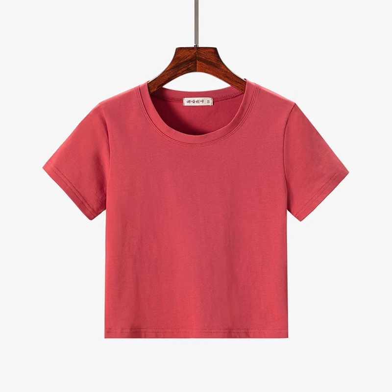Shirt Women O-neck Short Sleeve Female 