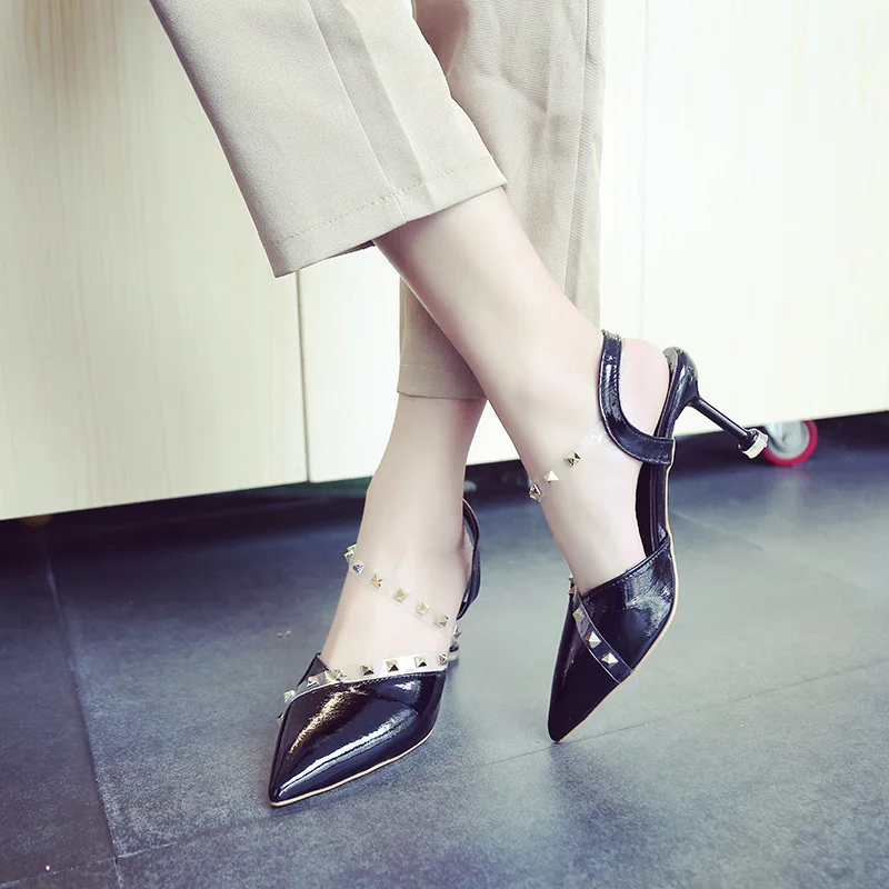 Г.; primavera y verano Zapatos Sandalias; пикантные босоножки; прозрачные босоножки; туфли на высоком каблуке