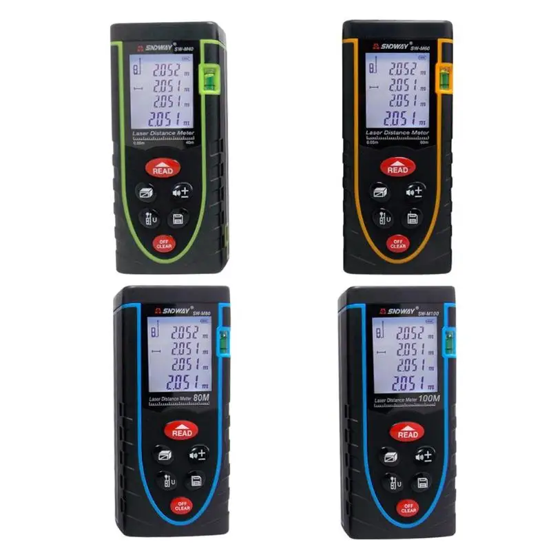 40M 60M 80M 100M Hand-held Distance Infrared Laser Rangefinder Electronic Range Finder Laser Build Measure Device Measuring Tape 40M 60M 80M 100M Hand-held Distance Infrared Laser Rangefinder Electronic Range Finder Laser Build Measure Device Measuring Tape