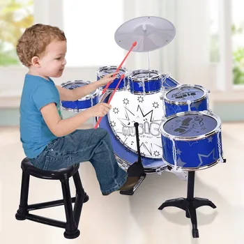 

Musical Instrument Toy For Children 6 Drums Simulation Jazz Drum Kit Educational Musical Drum Toy for Kids Gift#S3