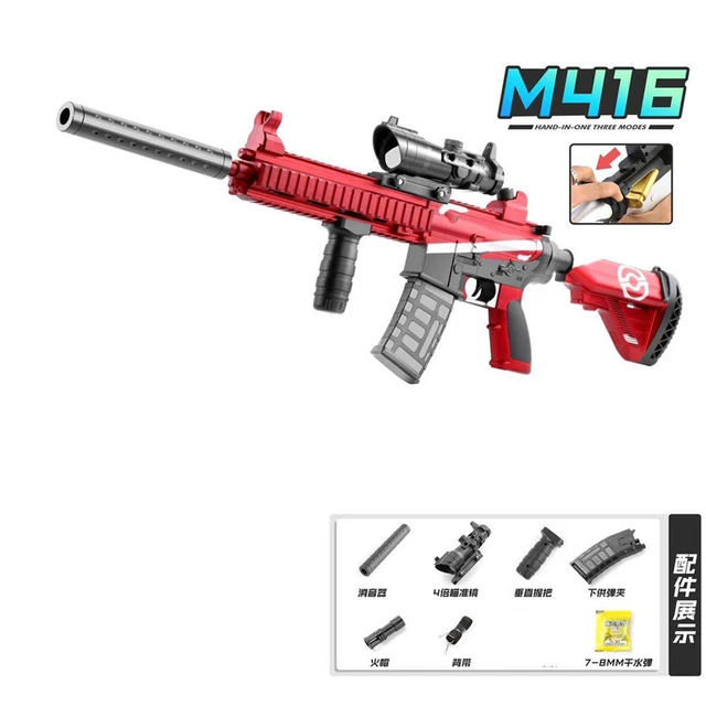 M416 Manual Toy Guns For Boys With Water Bullet Paintball Airsoft Plastic Weapon Model Cosplay Grops Birthday Gift 2