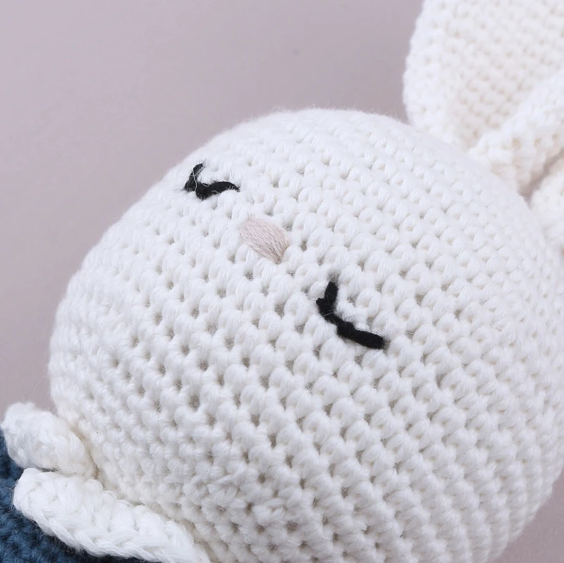 12in Stuffed Animal Miniature Rabbit Soft Knit Toy Room Decoration Emotion Appease for Baby Office Ornament Bag Decors 39XF