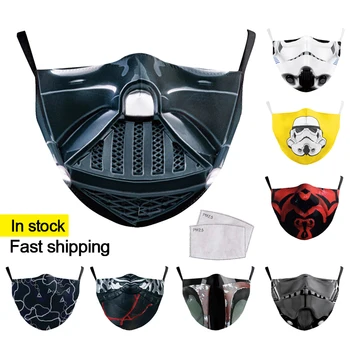 

Reusable Face Masks Print Fabric Mask Adult Protective PM2.5 Reusable Mouth Cover Dust Washable Mouth Masks