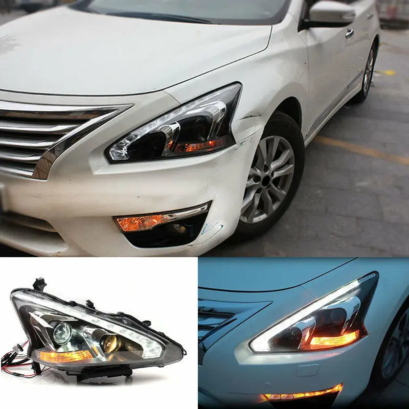 

LED Stripe+HID Ballast Headlight Assembly For Nissan Teana/Altima 2.5L 3.5L Sedan 2013 2014 2015