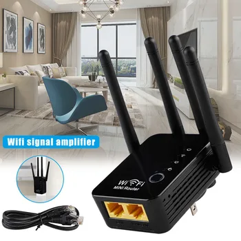 

Mini Wifi Wireless Router Repeater Signal Amplifier Range Extender 300Mbps Home PUO88