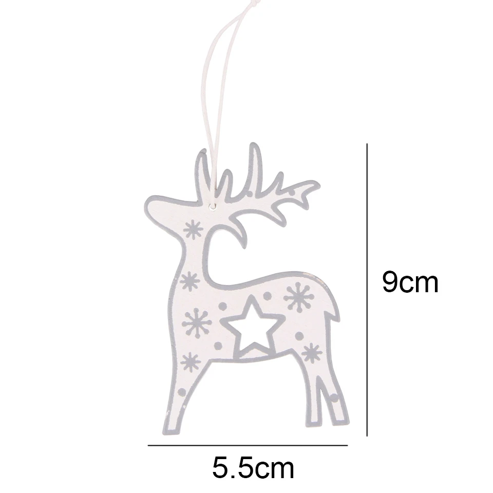 White Deer 4 шт./лот мульти Стиль Красный Деревянные Рождественские Подвески из серии Рождественская игрушка украшения самодельное украшение набор для домашней вечеринки - Цвет: White Deer