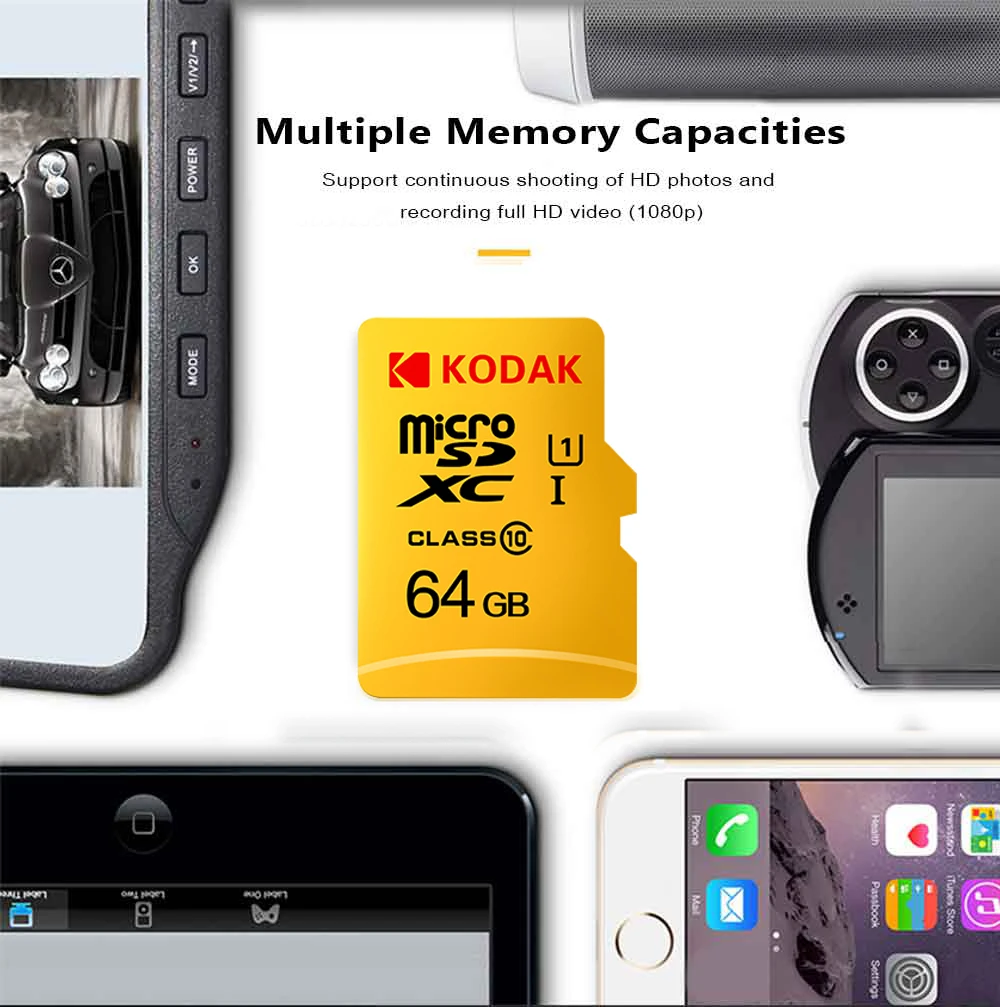 ezshare Wireless wifi adapter+Kodak Micro SD Card 16gb 32gb 64gb 128gb class10 microsd wifi wireless tf flash Card Memory Card