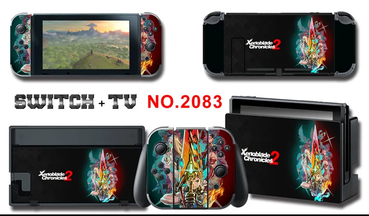 1set New Cute Anime Full Body Sticker for NS Switch Protective Cover Skin Colorful Art for Game Console Joy-Con Controller Decor