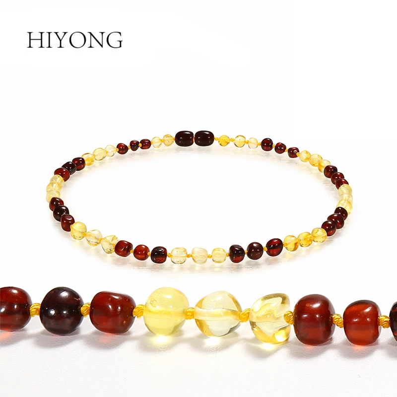 

Polished Natural Baby Jewelry Baltic Amber Teething Necklace for Baby Amber Bracelet Handmade Beads Amber Jewelry Stone Necklace