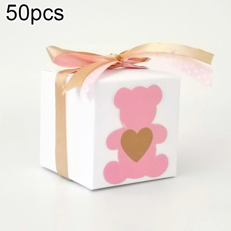 50X подарочные коробки для конфет, подарочная упаковка для конфет, вечерние, свадебные, на день рождения, на День святого Валентина