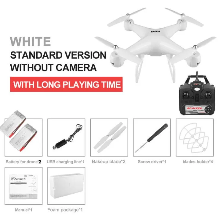 No camera 2battery Селфи 4K 1080P ESC широкоугольная камера объектива wifi в режиме реального времени FPV RC Дрон Квадрокоптер 200 м 40 см большое приложение управление вертолет модель - Цвет: No camera 2battery