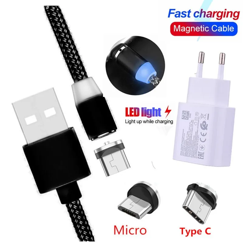 

Type C Micro USB 1M Magnetic USB Cable Fast chargeing Charger Cable For Xiaomi mi CC9E 9T PRO A1 A3 A2 LITE F1 Redmi 6a 7a 5a 4a