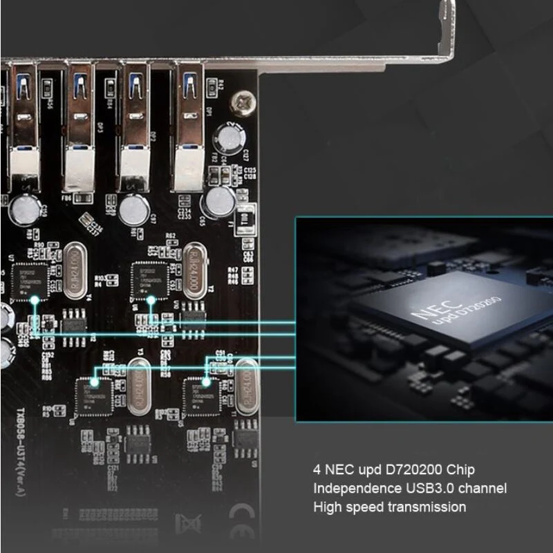 4 порта PCI-E к USB 3,0 концентратор PCI Express карта расширения адаптер 5 Гбит/с супер скорость для рабочего стола PCI удлинитель Expresscard USB 3,0