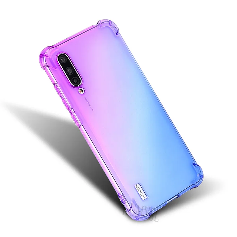 Цветной градиентный силиконовый чехол для Xiaomi mi CC9 CC9e 8 9 SE A2 A3 Lite 9T для Red mi Note 6 7 5 Pro K20 7A мягкий чехол для телефона из ТПУ