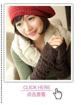 Korean-style Arm Covers Knitted Knitting Wool Gloves Casual Versatile New Style Knit Wristlet