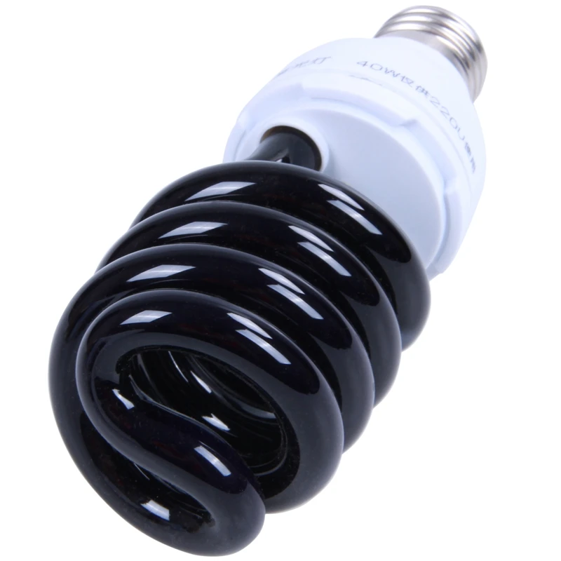 Новый E27 40W УФ ультрафиолетовые люминесцентные черный светильник CFL Лампа 220V