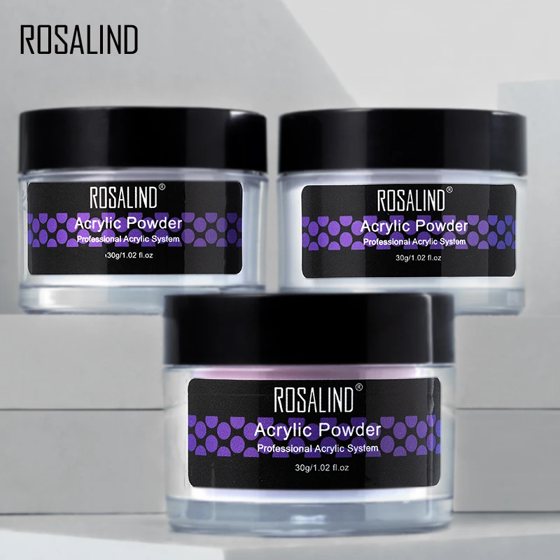 Акриловый порошок ROSALIND, полигель для ногтей, лак для ногтей, украшения для дизайна ногтей, набор для маникюра с кристаллами, профессиональные аксессуары для ногтей