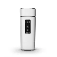 220V Portable Electric Kettle Mini 304 Stainless Steel Heat Preservation Kettle Travel Tea Pot with Temperature Display 450ml