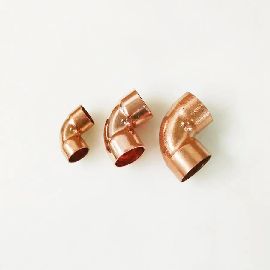 

15mm Inner Dia x1mm Thickness Copper 45 Elbow Scoket Weld End Feed Coupler Plumbing Fitting Water Gas Oil 45 Deg