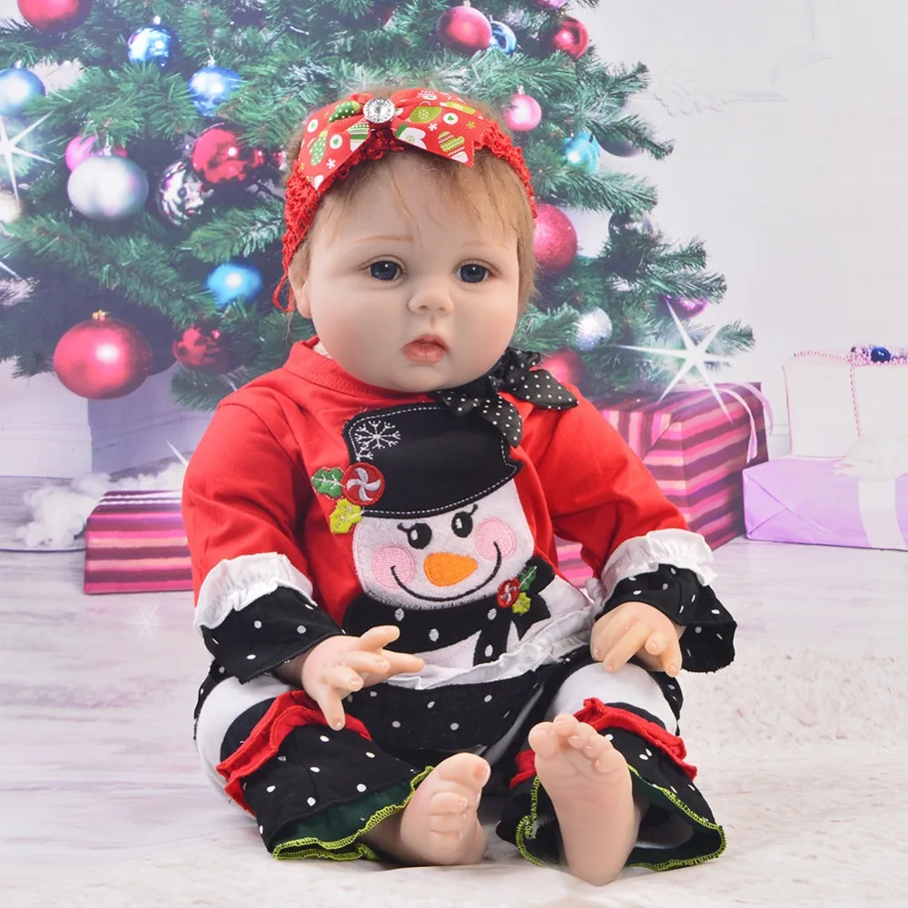 

22inch babies reborn baby dolls girls 3/4 silicone realistic Newborn toddlers blue eyes that look real Princess with pink bottle