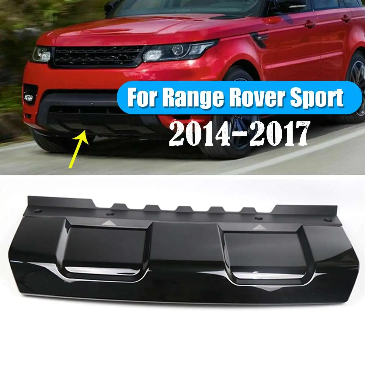 

Mouldings Front ABS Skid Plate Bumper Board Trim For Range Rover Sport 2014-2017