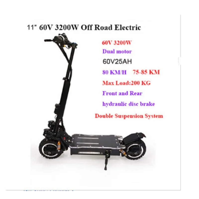 60V 25A 3200W Электрический самокат Trottinette для взрослых складной аккумулятор samsung Электрический мотор Hoverboad скейтборд E-Scooter patinete Electronic - Цвет: 60V 25A 3200W