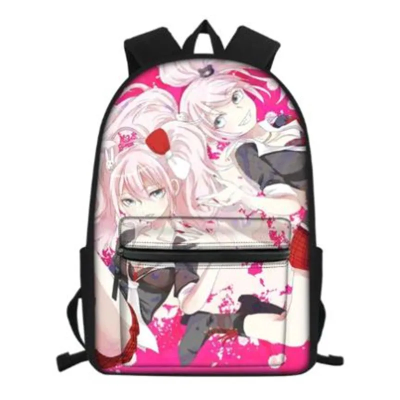 

Fashion 3D Anime Canvas Backpack Danganronpa Design Girls School Book Bags Large Capacity Women Travel Storage Pockets