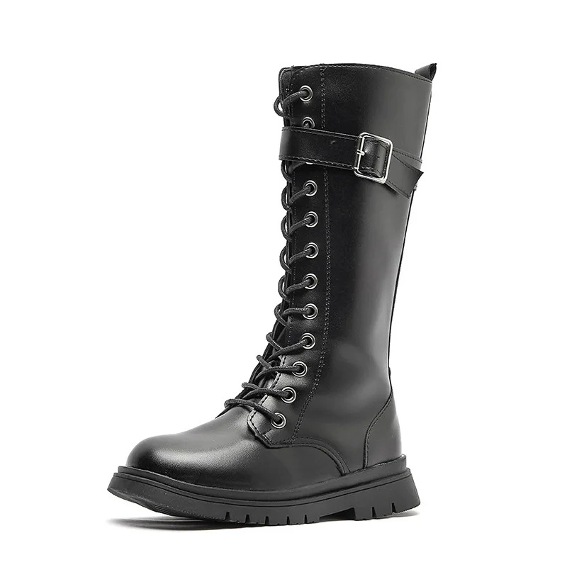 

Fashion Kids Snow Boots Winter Female Fashion Boots Girls Princess Knee-length High boots Plus velvet Child Casual Sport Shoes