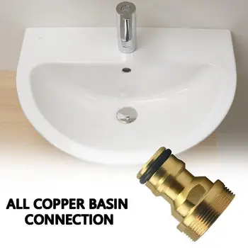 

Brass Faucets Universal Threaded Tap Connector Adaptor Mixer For Tap Tap Pipe Hose Fitting Adaptor Connector Kitchen Faucet S5U9