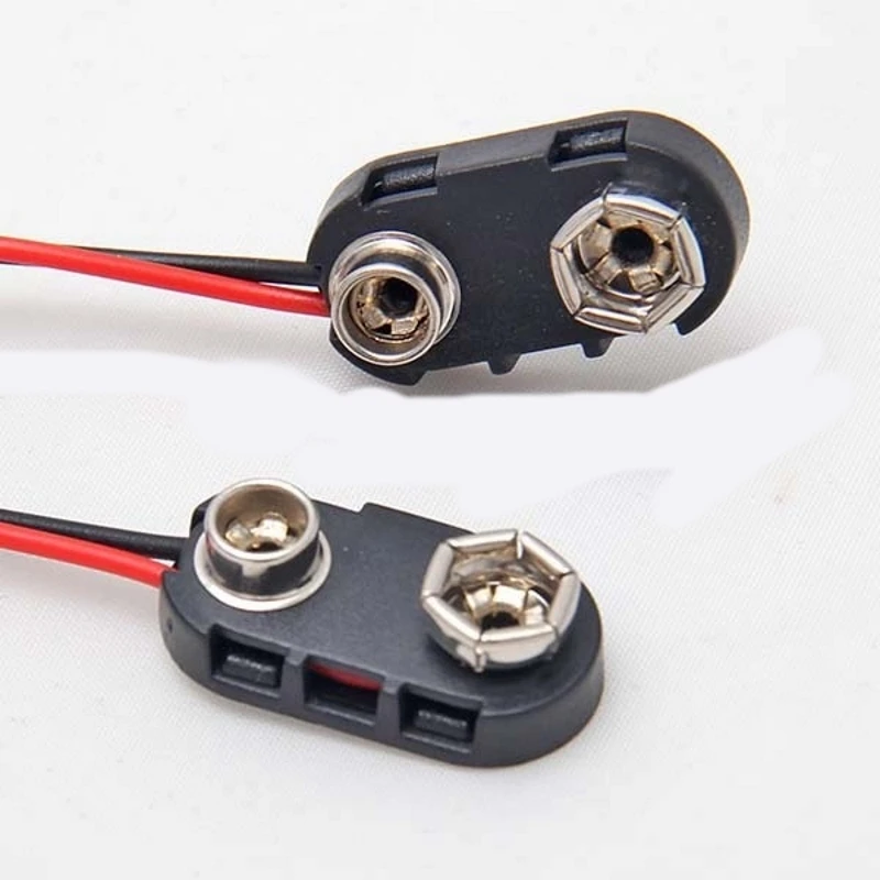 10pcs New Snap on 9V (9 Volt) Battery Clip Connector Hard Shell |