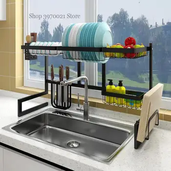 

Best Quality Stainless Steel Dishes Rack Stready Sink Drain Rack Kitchen Organizer Rack Storage Rack Dish Shelf Strong Bearing