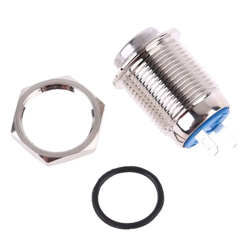 

12mm Waterproof High Round Metal Momentary Push Button Switch Screw Terminals