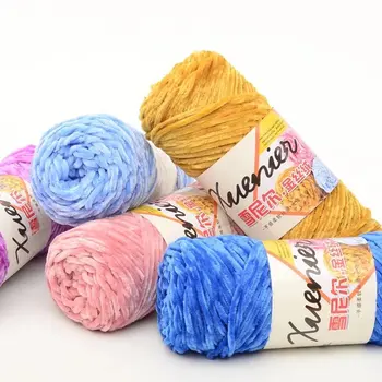 

5pcs Velvet yarn Soft protein Cashmere Yarn silk wool baby Yarn crochet knitting Yarn cotton baby wool DIY sweater OX3