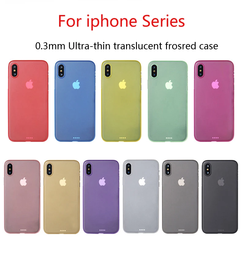 Ультратонкий матовый полипропиленовый чехол 0 3 мм для iPhone 6 7 8 Plus X XR XS 11Pro 11 Pro Max