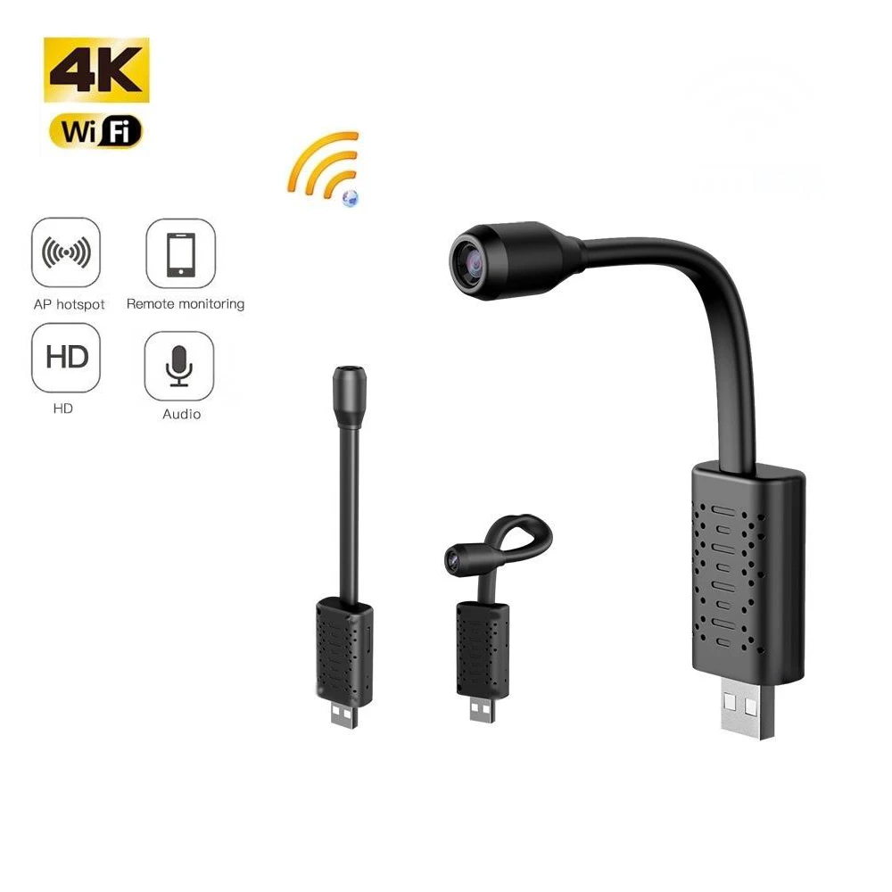HD WI-FI мини USB Камера в режиме реального времени видеонаблюдения IP Камера AI человека обнаружения петля Запись Mini 4K Камера Портативный