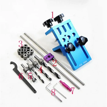 

Woodworking tool DIY Dowelling Jig for Furniture Fast Connecting Cam Fitting 3 In 1 Woodworking Drill Guide Kit Locator