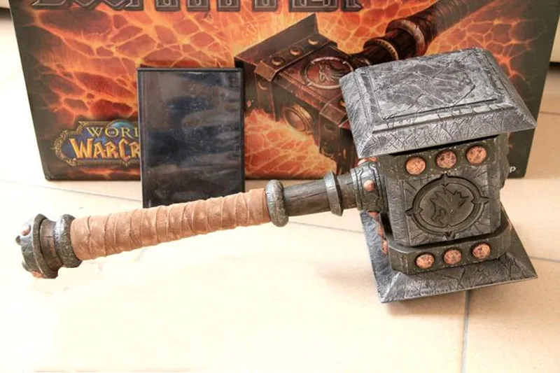 [Забавный] Масштаб 1:1 58 см имитация WOW Ogrim Судный молоток модель оружия из смолы для