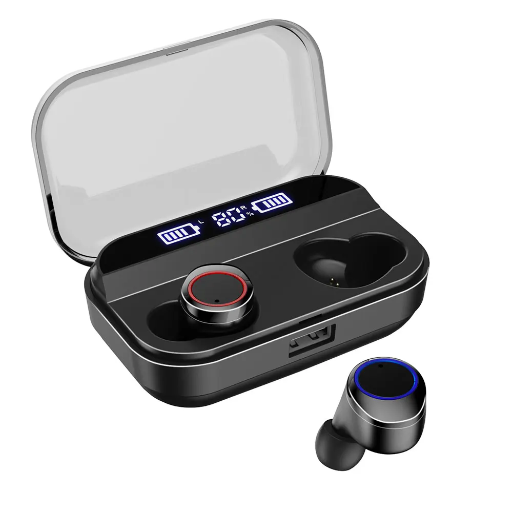 TWS 5,0 bluetooth-наушники Беспроводная мини-гарнитура водонепроницаемые наушники дисплей питания наушники с зарядным устройством спортивные наушники