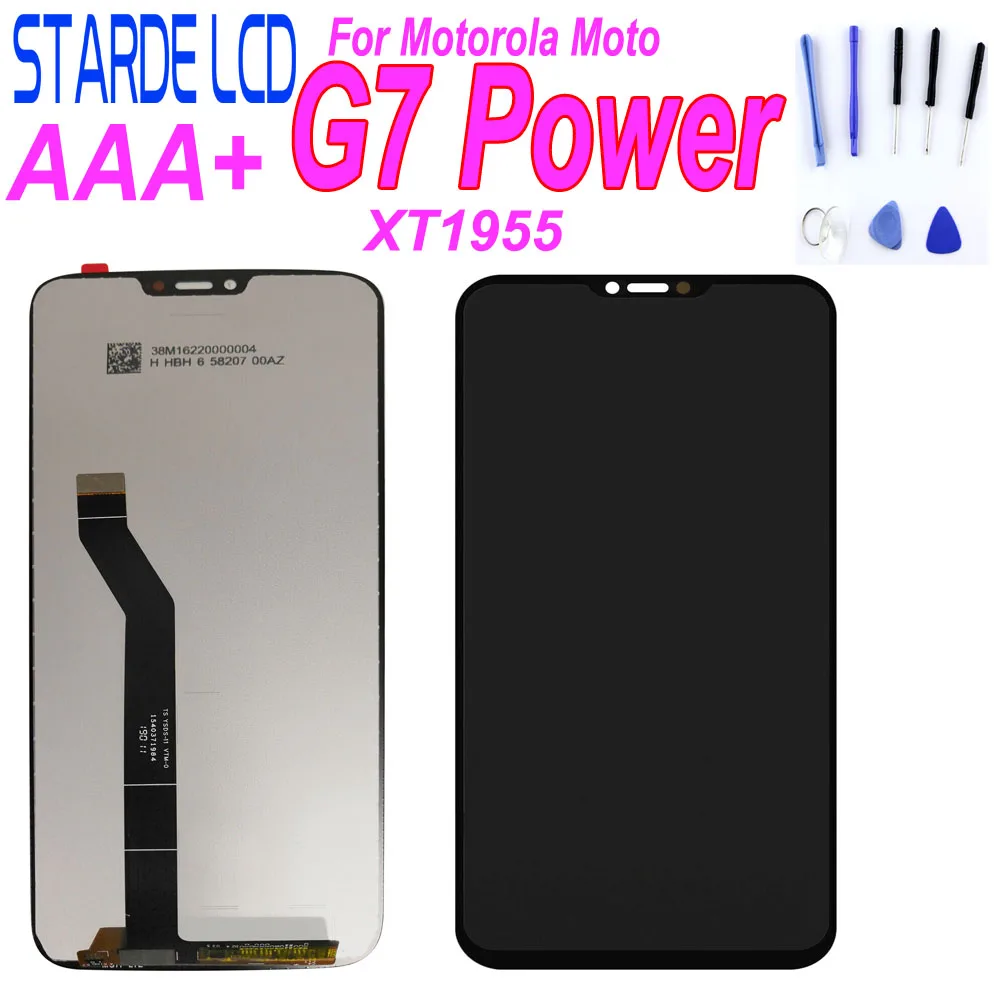 

6.2" For Motorola Moto G7 Power XT1955 LCD Display Touch Screen Digitizer Sensor Complete LCD Assembly Repair Part with Tools