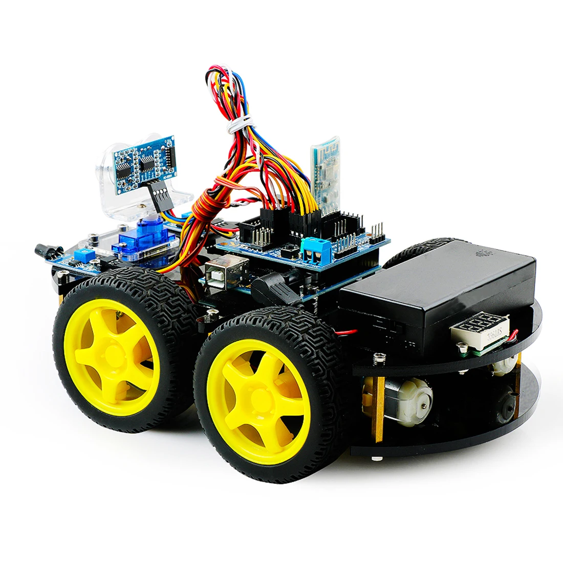 DIY Obstacle Avoidance Smart Programmable Toys Robot Car Educational Learning Kit For Arduino UNO / BLE UNO Kids Gift New